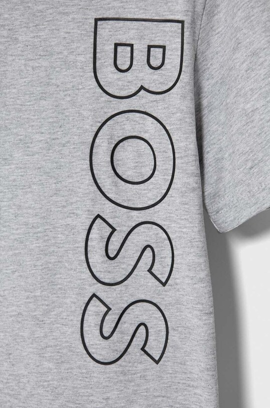 Chłopiec BOSS t-shirt bawełniany dziecięcy J25O66.114.150 szary