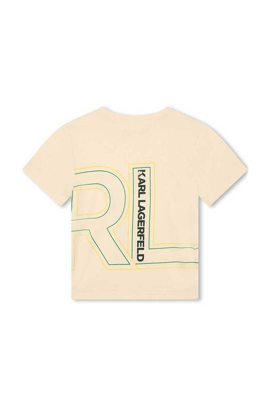 Karl Lagerfeld t-shirt bawełniany dziecięcy Z25412.114.150 beżowy AW23