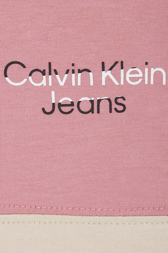 Chłopiec Calvin Klein Jeans t-shirt niemowlęcy IN0IN00085.9BYX różowy