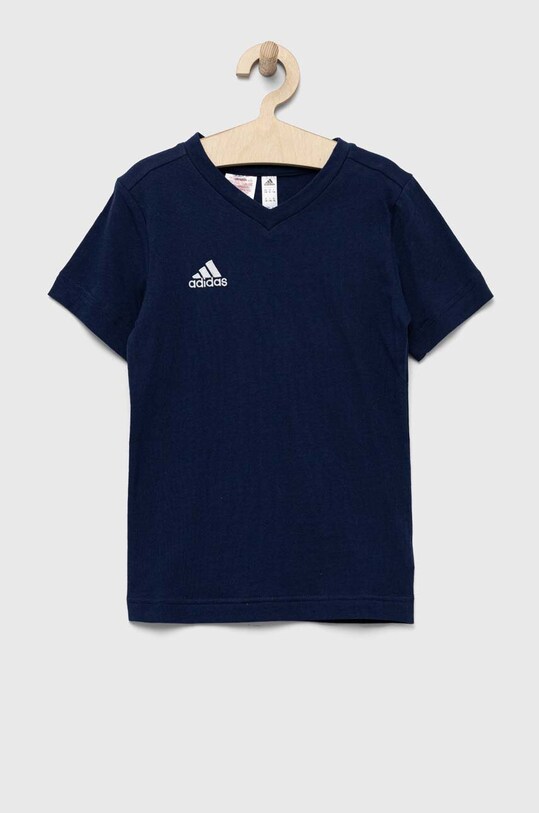 Дитяча бавовняна футболка adidas Performance ENT22 TEE Y аплікація темно-синій HC0445