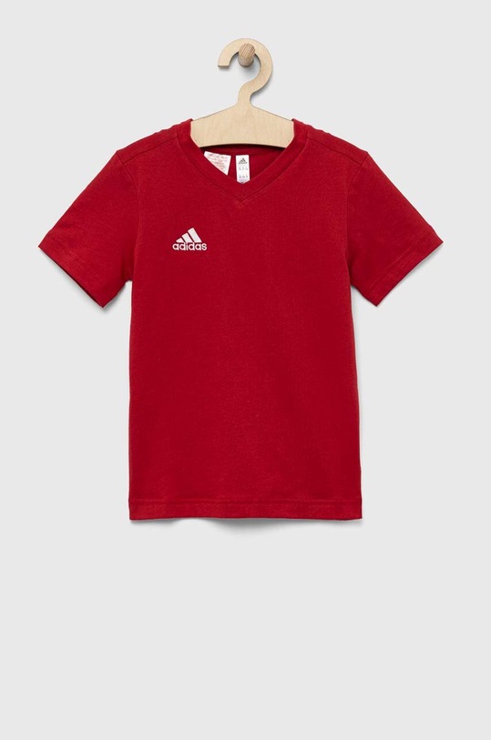 Detské bavlnené tričko adidas Performance ENT22 TEE Y bavlna červená HC0446