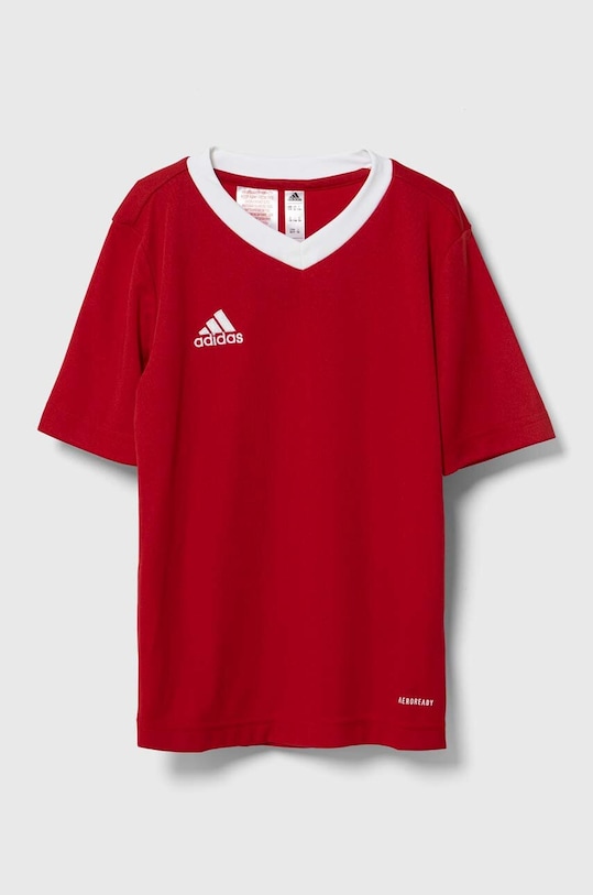 Detské tričko adidas Performance V výstrih červená H57496