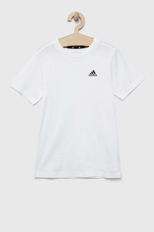 adidas t-shirt bawełniany dziecięcy IB4093 biały AW23