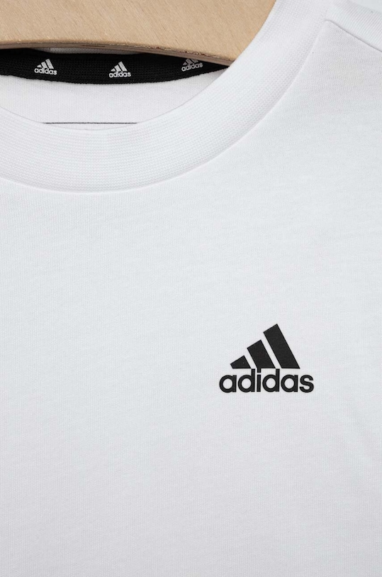 adidas t-shirt bawełniany dziecięcy biały IB4093