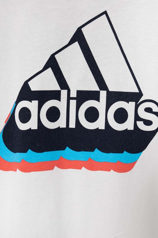Chłopiec adidas t-shirt bawełniany dziecięcy IC4548 biały