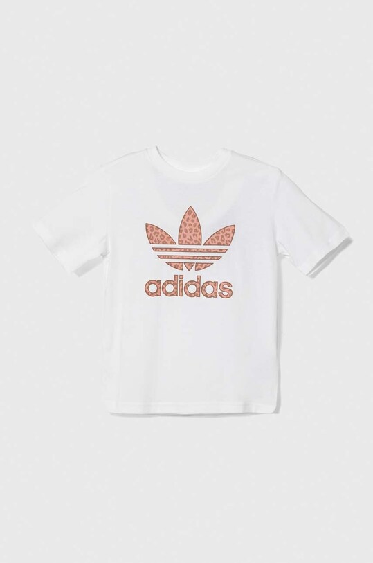 adidas Originals t-shirt bawełniany dziecięcy nadruk biały IJ0694