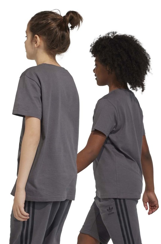 adidas Originals t-shirt bawełniany dziecięcy TREFOIL IJ7178 szary