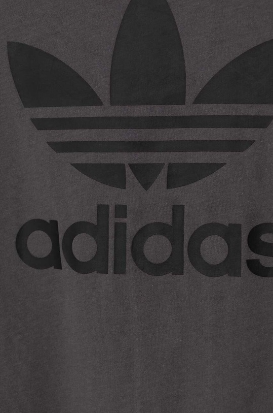 adidas Originals t-shirt bawełniany dziecięcy TREFOIL szary IJ7178