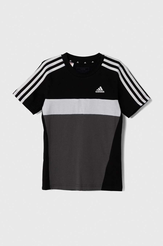 adidas t-shirt bawełniany dziecięcy IJ8735 czarny AW23