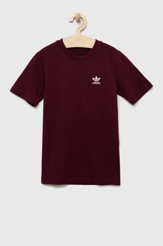 adidas Originals t-shirt bawełniany dziecięcy bawełna bordowy IJ9704