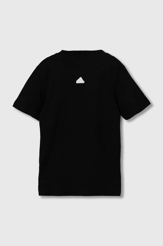 adidas t-shirt bawełniany dziecięcy IL5070 czarny AW23