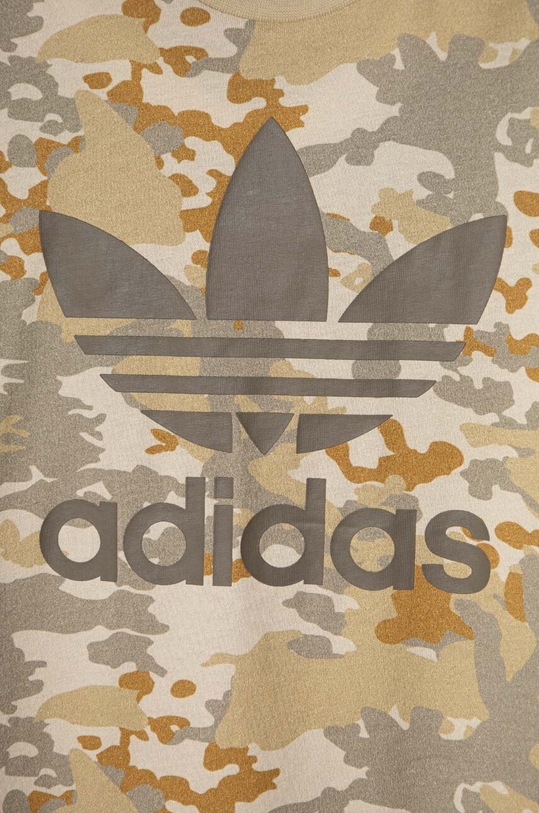 Мальчик Детская хлопковая футболка adidas Originals IP0270 бежевый