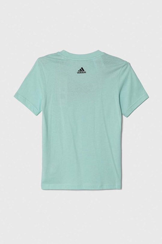 adidas t-shirt bawełniany IB4097 turkusowy AW23