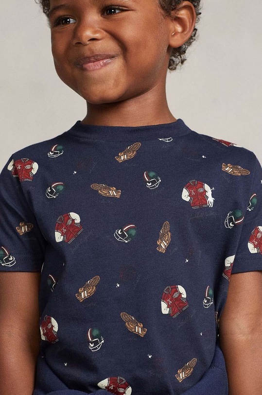 Polo Ralph Lauren t-shirt bawełniany dziecięcy granatowy 322923027001