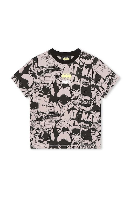 Dkny t-shirt bawełniany dziecięcy x DC Comics nadruk czarny D55008.162.174