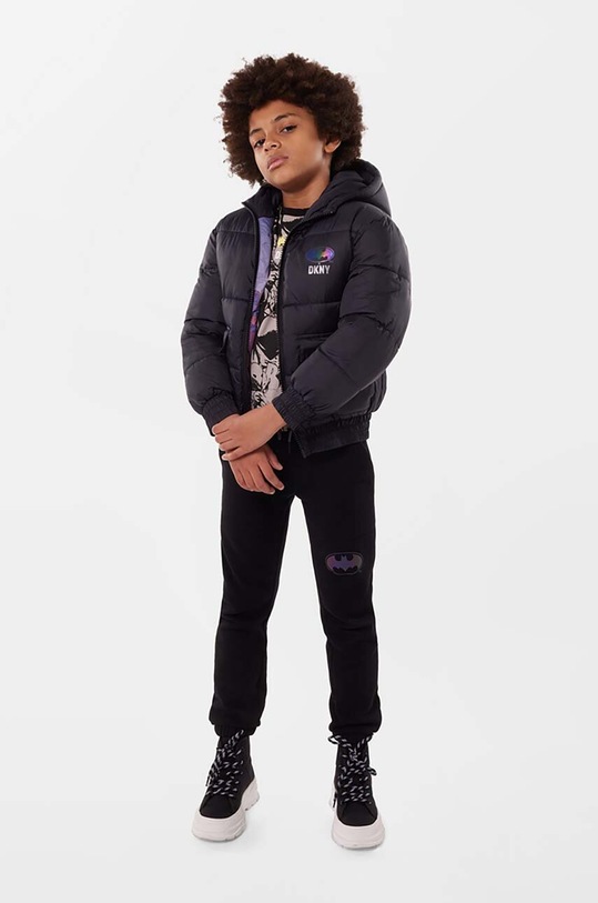 Chłopiec Dkny t-shirt bawełniany dziecięcy x DC Comics D55008.162.174 czarny