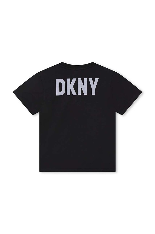 Chłopiec Dkny t-shirt bawełniany dziecięcy D55011.114.150 czarny
