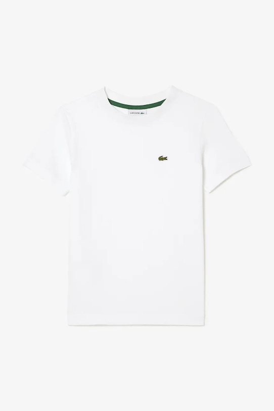 Lacoste t-shirt bawełniany dziecięcy bawełna biały TJ1122