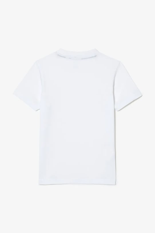 Lacoste t-shirt bawełniany dziecięcy TJ1122 biały AW25