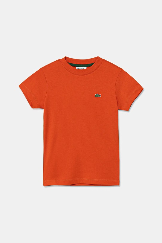 Lacoste t-shirt bawełniany dziecięcy bawełna pomarańczowy TJ1122