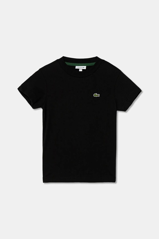 Lacoste t-shirt bawełniany dziecięcy bawełna czarny TJ1122