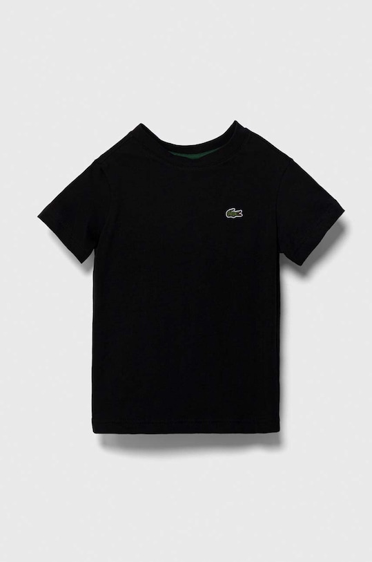 Lacoste tricou de bumbac pentru copii uni negru TJ1122