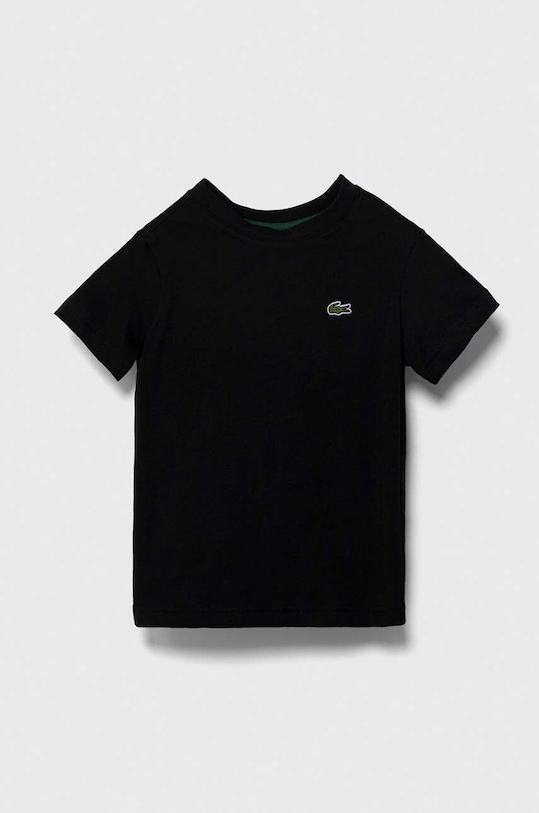 Lacoste t-shirt bawełniany dziecięcy bawełna czarny TJ1122