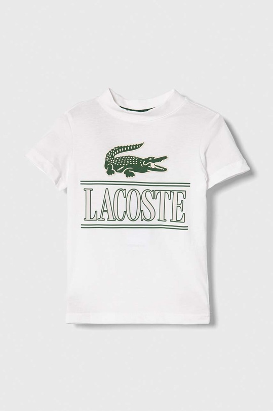 Дитяча бавовняна футболка Lacoste бавовна білий TJ3804
