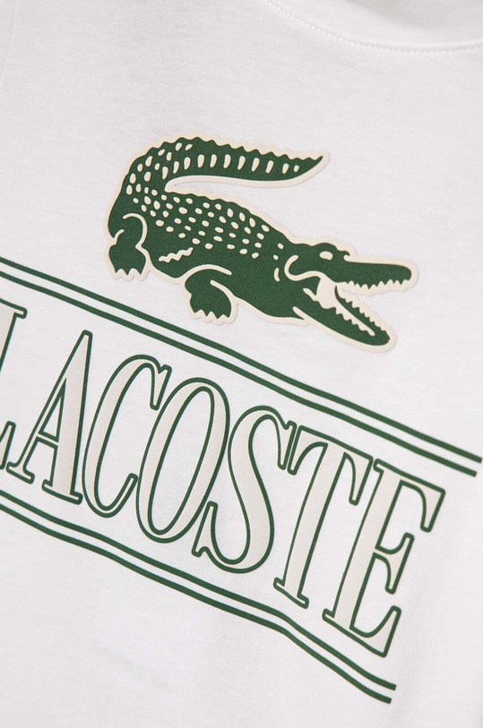 Хлопчик Дитяча бавовняна футболка Lacoste TJ3804 білий