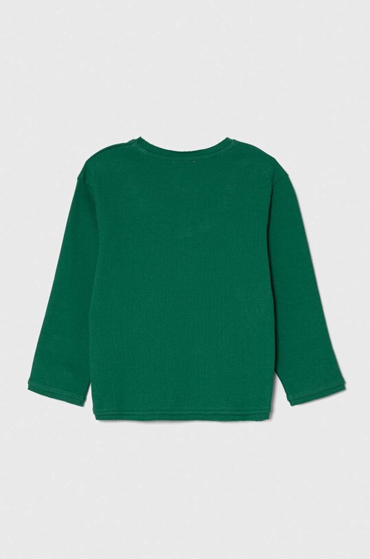 Παιδικό βαμβακερό πουλόβερ United Colors of Benetton 35CPG10AU.P.SEASONAL πράσινο AW23