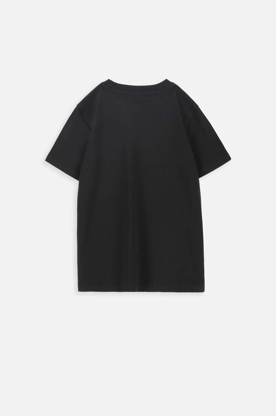 Coccodrillo t-shirt bawełniany dziecięcy ZC3143201BAB czarny AW23