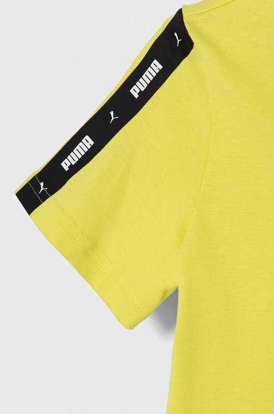 Chłopiec Puma t-shirt bawełniany dziecięcy Ess Tape Tee B 847300 żółty