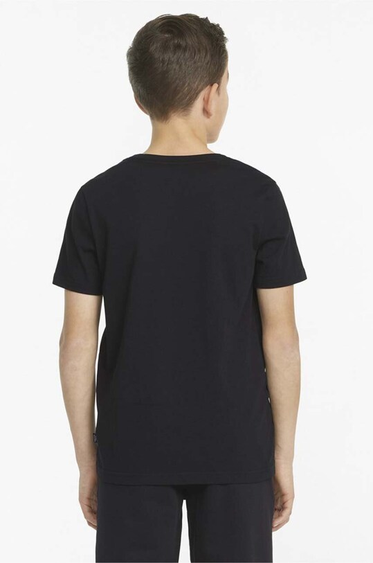 Дитяча бавовняна футболка Puma Ess Tape Tee B 847300 чорний