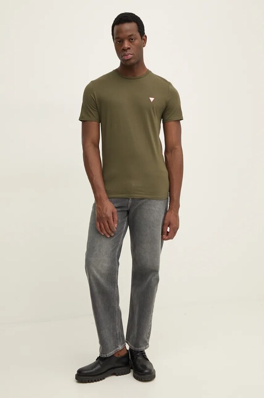 Хлопковая футболка Guess M2YI36.I3Z14 зелёный SS25