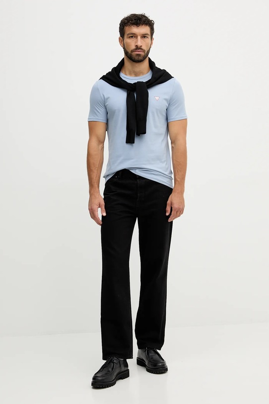 Βαμβακερό μπλουζάκι Guess M2YI36.I3Z14 μπλε SS25