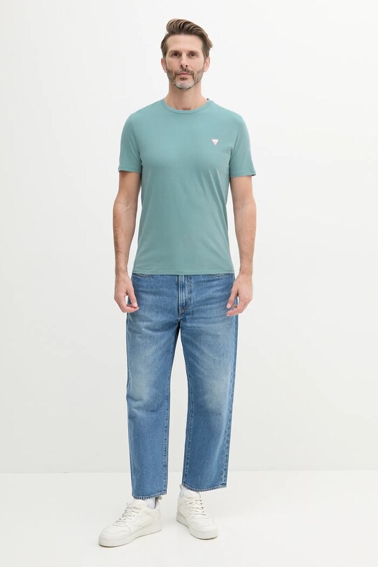 Guess tricou din bumbac M2YI36.I3Z14 albastru SS25