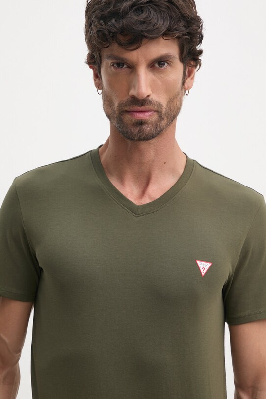 Guess t-shirt z elastanem zielony M2YI32.J1314