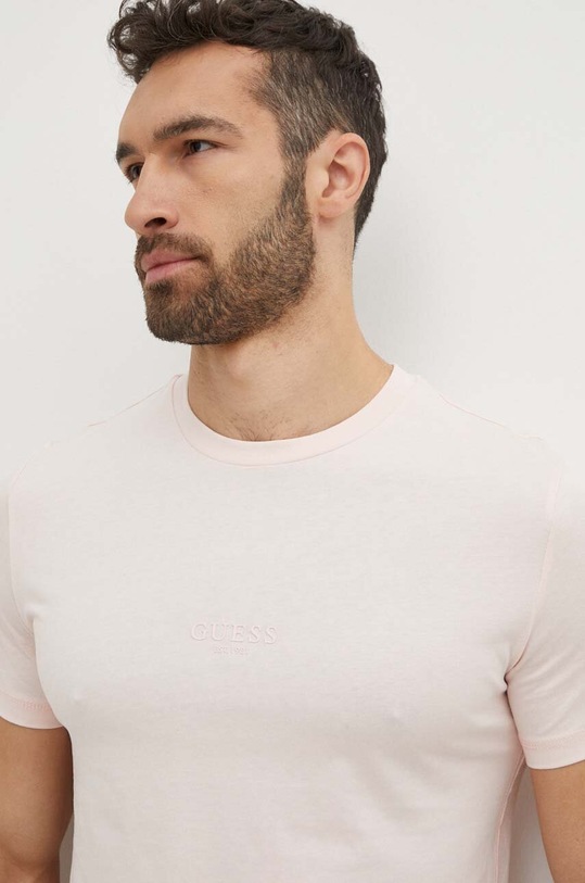 Odzież Guess t-shirt bawełniany AIDY M2YI72.I3Z14 różowy
