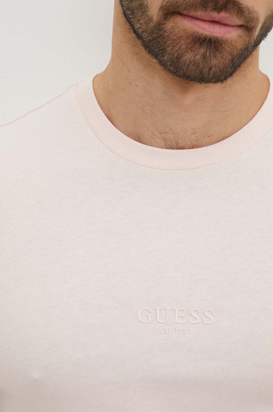 Guess t-shirt bawełniany AIDY różowy M2YI72.I3Z14