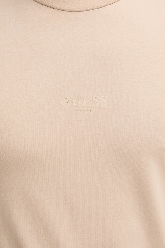 Хлопковая футболка Guess AIDY M2YI72.I3Z14 бежевый