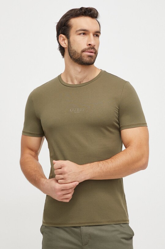 Odzież Guess t-shirt bawełniany AIDY M2YI72.I3Z14 zielony