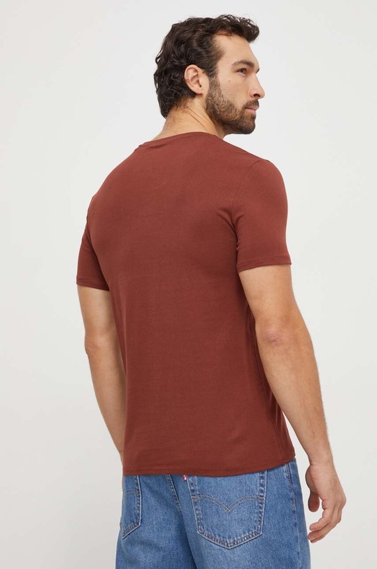 Guess t-shirt bawełniany AIDY M2YI72.I3Z14 brązowy SS25