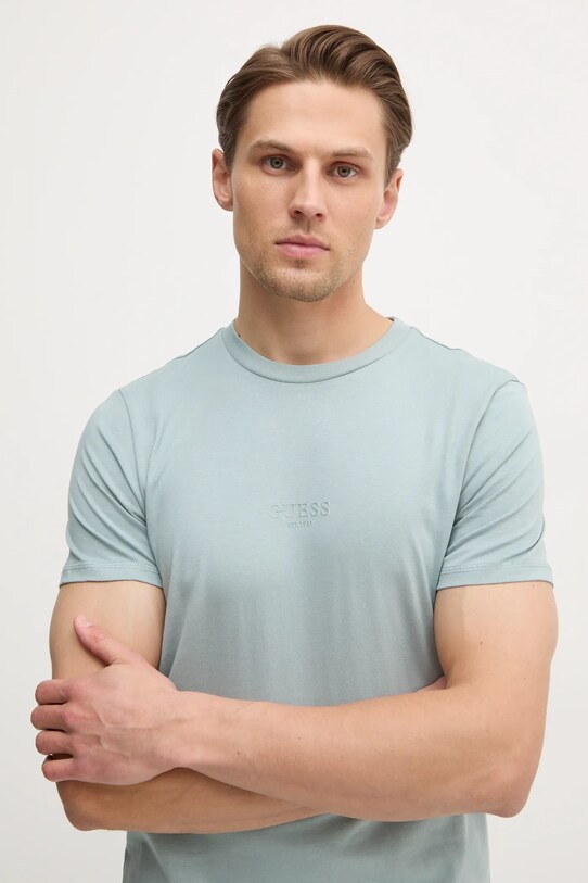 Бавовняна футболка Guess AIDY сірий M2YI72.I3Z14