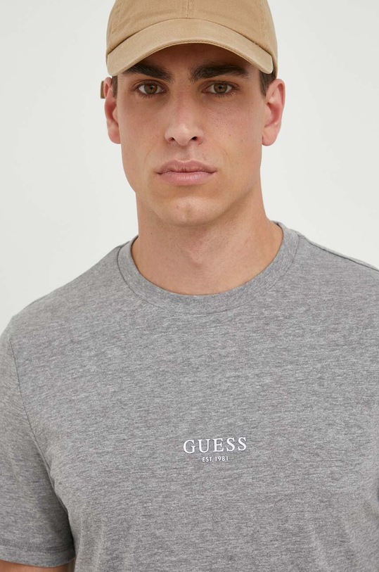 Guess t-shirt bawełniany AIDY M2YI72.I3Z14 szary