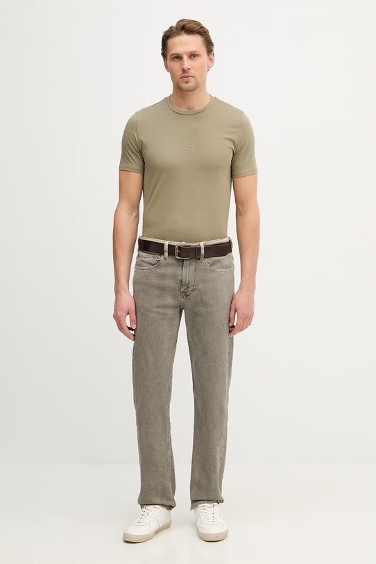 Guess t-shirt bawełniany AIDY M2YI72.I3Z14 zielony SS26