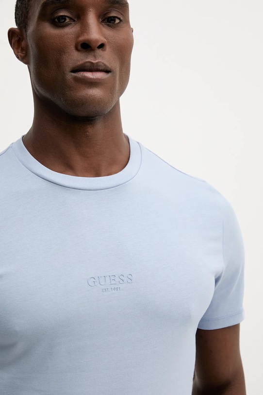 Бавовняна футболка Guess AIDY блакитний M2YI72.I3Z14