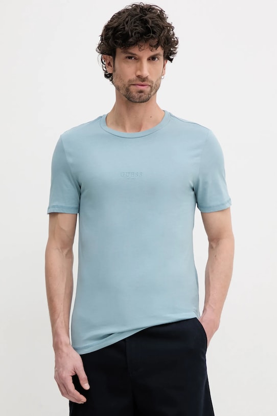 Guess t-shirt in cotone AIDY blu M2YI72.I3Z14