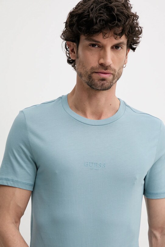 Guess t-shirt in cotone AIDY blu M2YI72.I3Z14