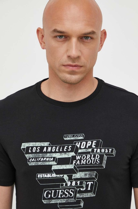 Guess t-shirt z elastanem czarny M3YI23.J1314