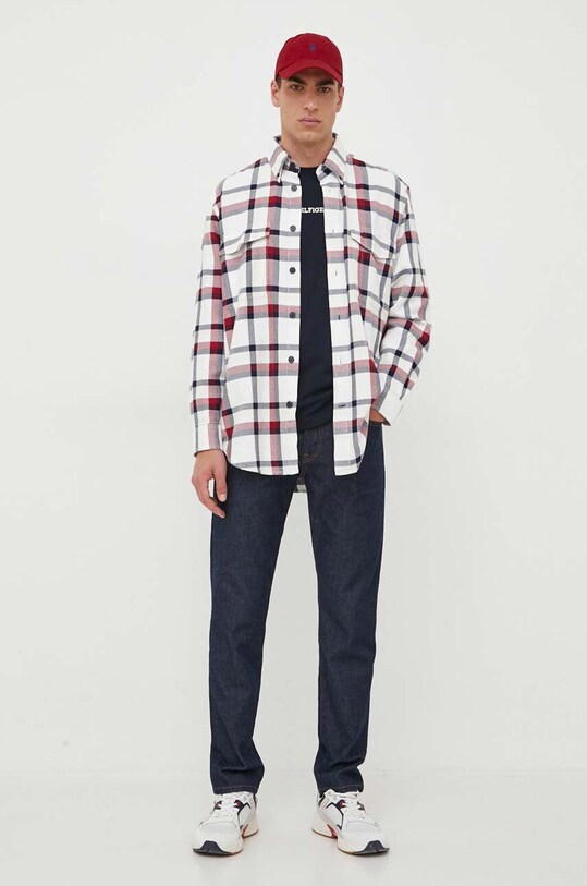 Tommy Hilfiger t-shirt bawełniany MW0MW31538 granatowy AW23